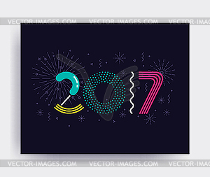 New Year design - vector image