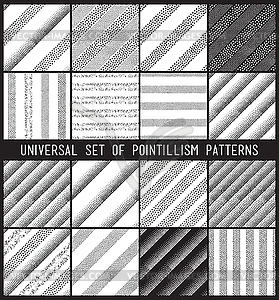 Geometric seamless pattern set. Repeating striped - vector clipart / vector image