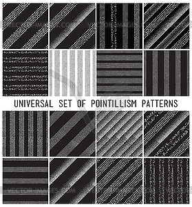 Geometric seamless pattern set. Repeating striped - vector image