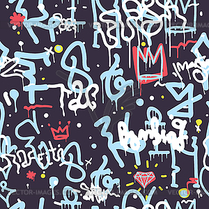 Graffiti Seamless Pattern Color - vector image