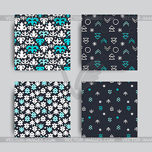 Decorative seamless patterns set - vector clipart