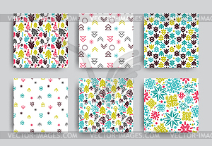 Decorative seamless patterns set - vector image