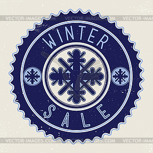 Emblem winter sale - vector image