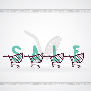 Super sale - color vector clipart