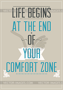 Poster with motivational slogan - vector clip art