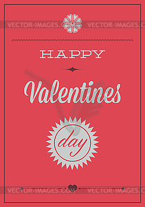 Valentine`s Day. Poster - vector image