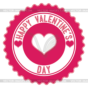 Valentine`s Day. Stamp - vector clipart
