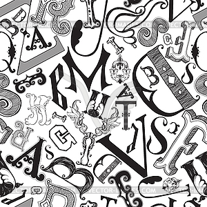 Letters in chaotic mess - vector image