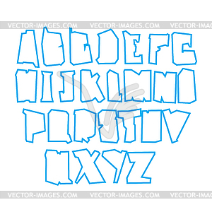 Outline capital letters - vector image