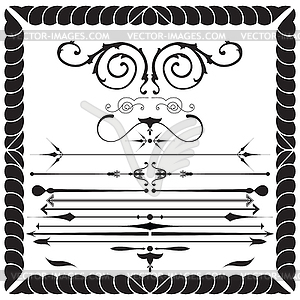 Set of elements for design - royalty-free vector clipart