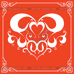 Design element for decorations. Valentine`s Day - vector clip art