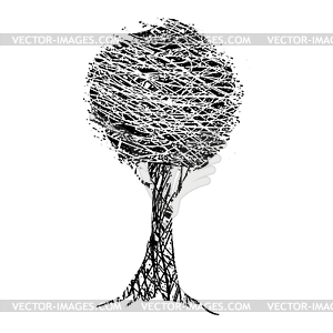 Design element. Simple tree - vector image