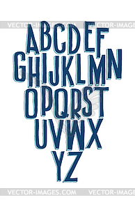 Typographic compositions. Letters of alphabet - vector clip art