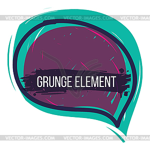 Grunge bubble speech - vector clipart