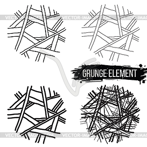 Set of abstract elements - vector image
