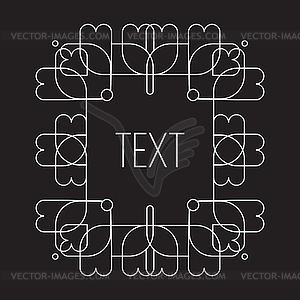 Simple abstract frame for your text with - vector clipart
