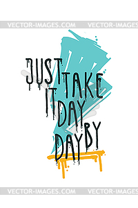 Vintage motivational grunge quote poster, color - stock vector clipart