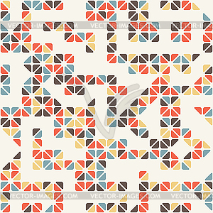 Seamless abstract pattern of colored triangle - color vector clipart