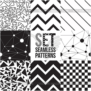 Universal different seamless patterns - vector clipart