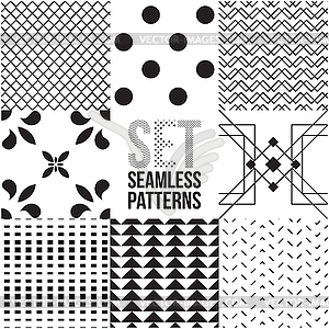 Universal different seamless patterns - vector EPS clipart