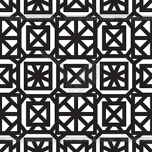 Abstract embroidery geometric seamless pattern - vector image