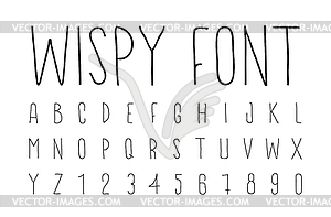 Minimal Font Symbol Icon Alphabet - vector image