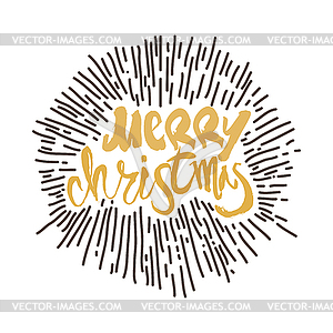 Merry Christmas calligraphy - vector image