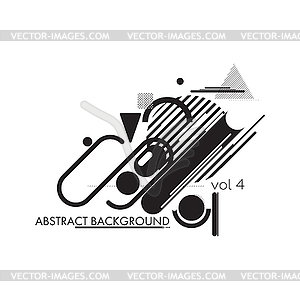 Minimal abstract background black and white - vector image