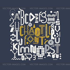 Working font - vector clipart