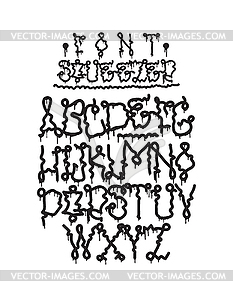 Graffiti font squeezer - vector clip art