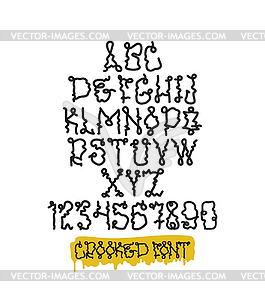 Graffiti font squeezer - royalty-free vector clipart