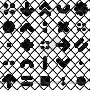 Seamless pattern geometric shapes - vector clipart