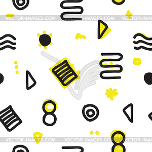 Geometric minimal seamless abstract pattern - vector clip art