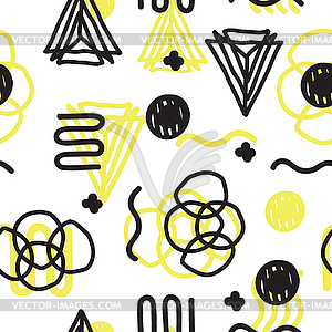 Geometric minimal seamless abstract pattern - vector clipart