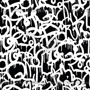 Graffiti background seamless pattern - vector image