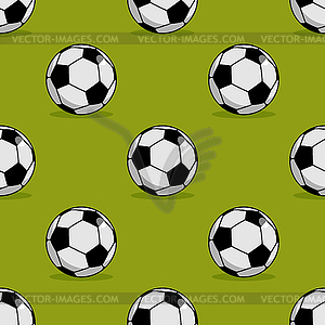 Soccer ball seamless pattern. Sport accessory - vector image