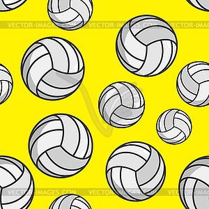 Volleyball seamless pattern. Sports accessory - vector clipart