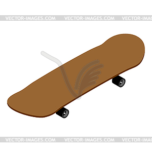 Skateboard isometrics. Board for skiing. Supplies - vector clip art