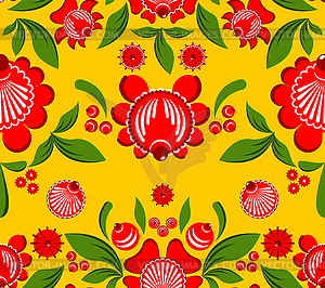 Gorodets seamless pattern. Floral ornament. - vector EPS clipart