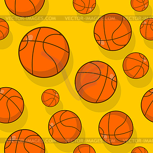 Basketball seamless pattern. Sports accessory - vector clipart