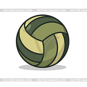 Military sport ball. Army Sports accessory for - vector image