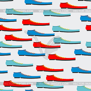 Trendy colorful shoes seamless pattern. Background - vector clipart