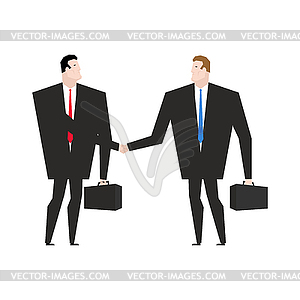 Transaction business. Managers shaking hands. - vector EPS clipart