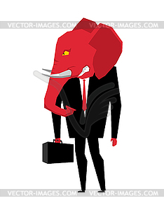 Elephant Republican politician. Metaphor of - vector clip art