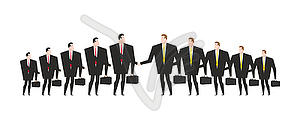 Combining corporations. Business deal. Merger. - vector clip art