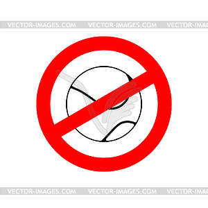 Stop tennis. Prohibited team game. Red prohibition - vector clipart