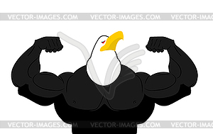 Strong Eagle athlete. fitness bird. Wild animal - vector image