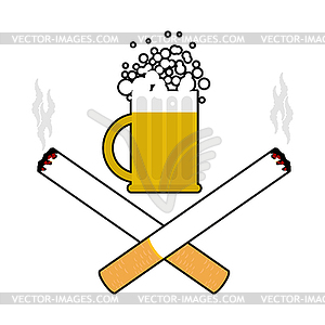 cigarettes and alcohol clipart