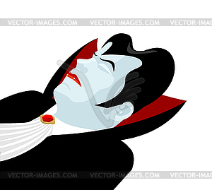 Dracula sleep. Count Dracula - vector clipart