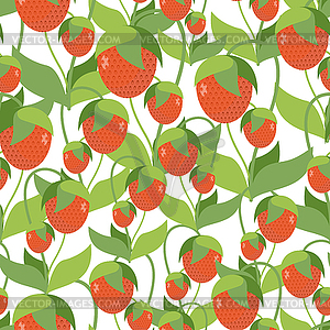 Fruity Strawberry texture. seamless pattern of red - vector clip art